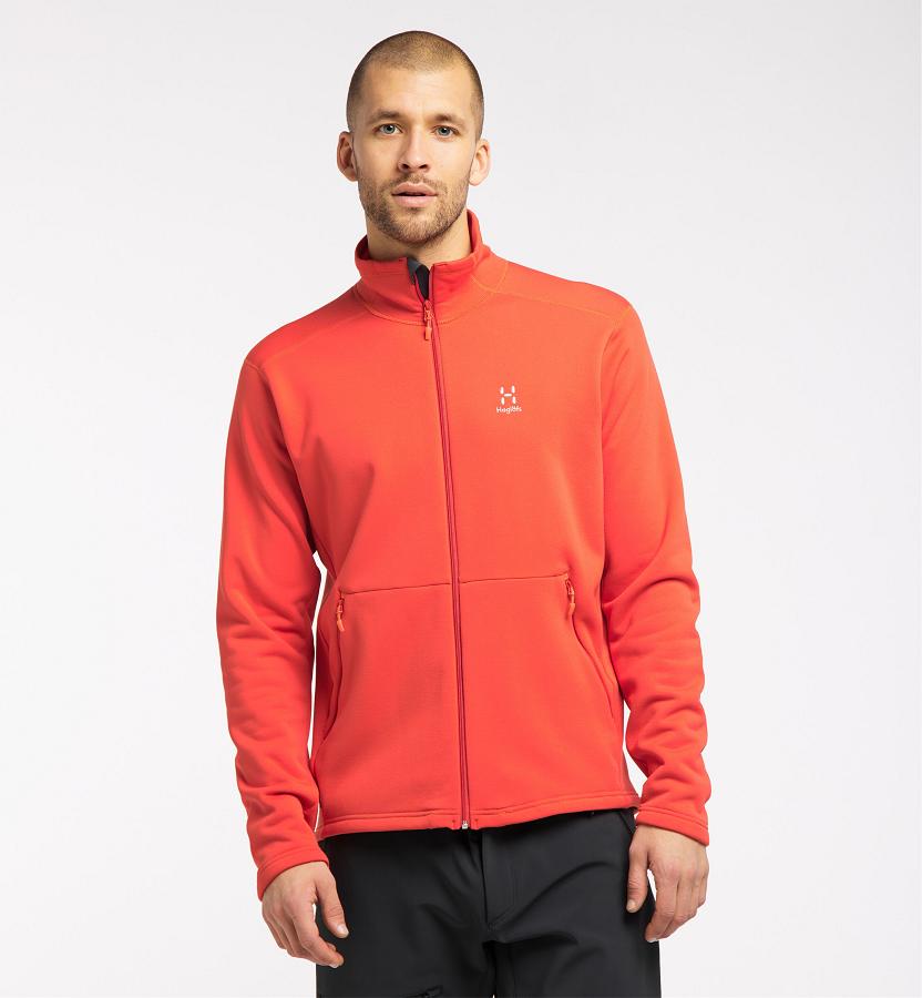 Haglöfs Mens Bungy Fleece Red New Zealand 82613SUEA